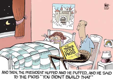 Obama and the three pigs